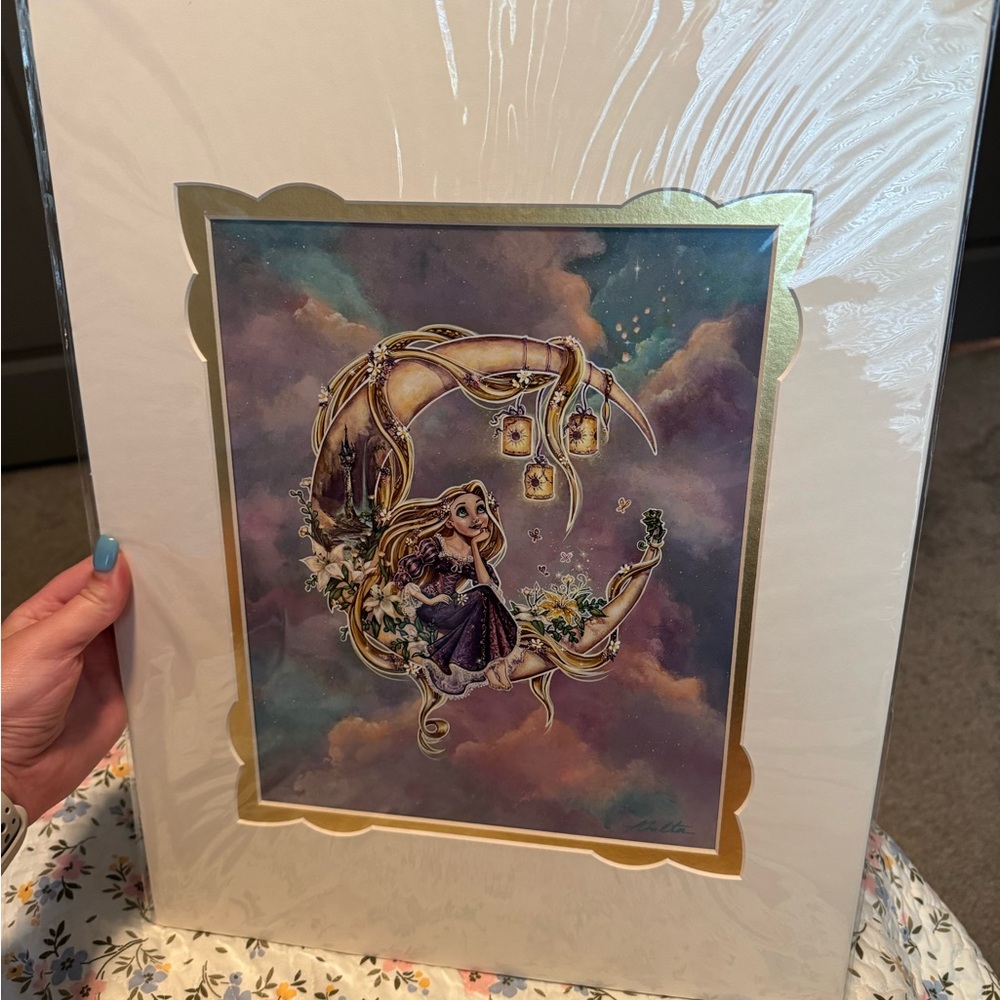 Whimsical Tangled Purple and Gold Art Print by John Coulter